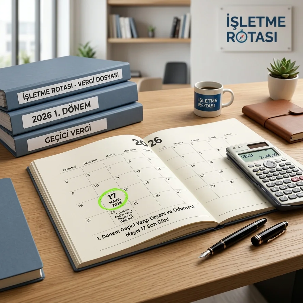 1. dönem geçici vergi son gün kontrolü için takvim ve ödeme planı görseli