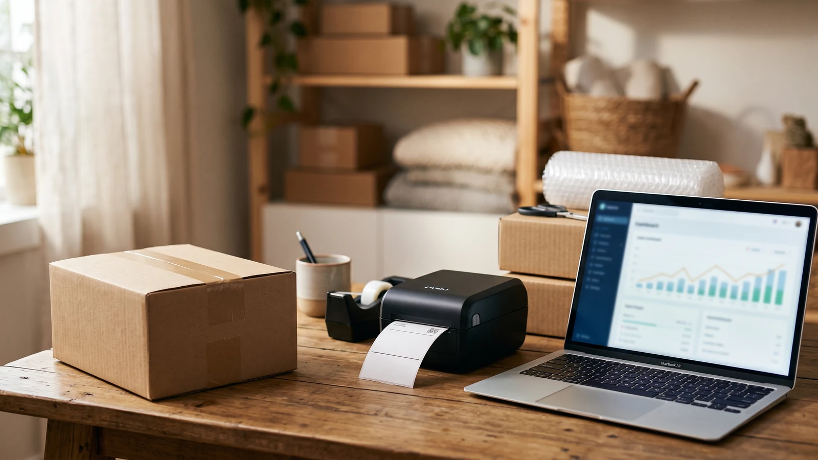 E-ticaret paketleme istasyonu ve satış paneli